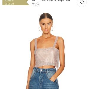 Elegant Silver Sequin Crop Top